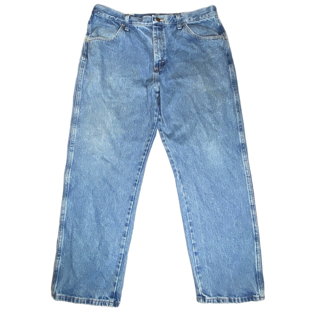 Maverick Lincoln Straight Mens Blue Jeans Size 38x29 Denim Pants 100% Cotton